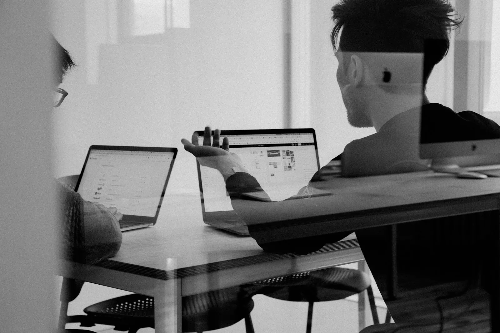 A developer working on a laptop during a working session
